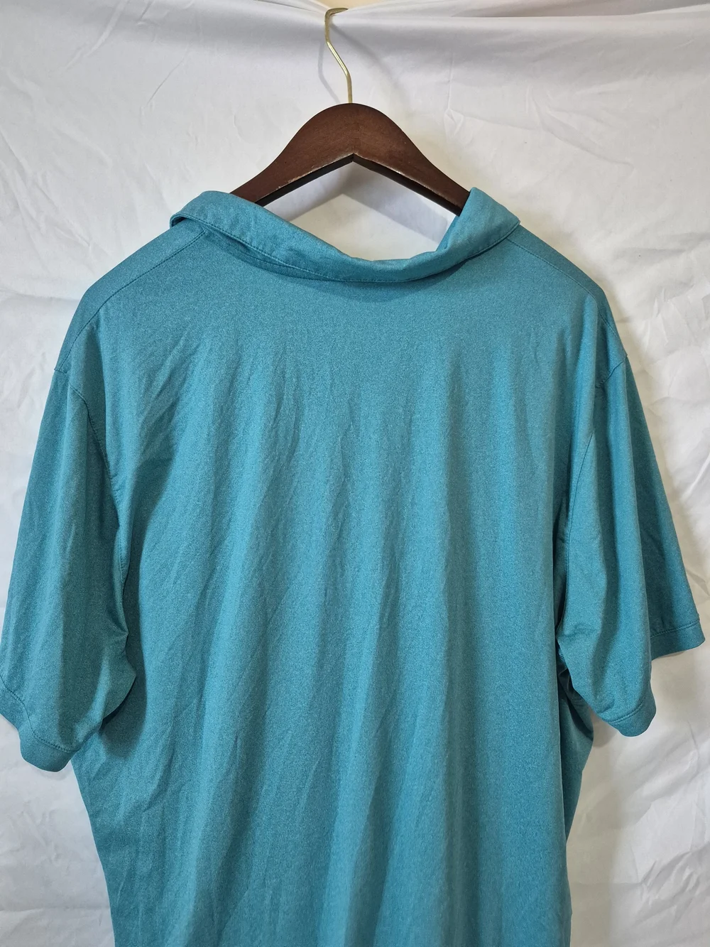 Nike Men’s Teal and Light Gray Colorblock Polo